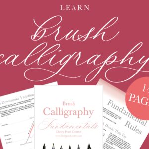 Brush Calligraphy Fundamentals Workbook - Pearl Tehillah